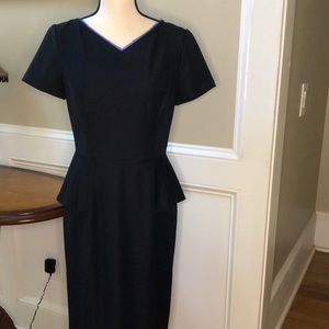 Elie Tahari navy and royal blue dress